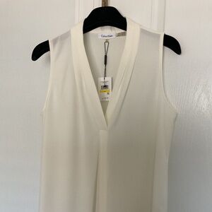 Calvin Klein Women’s Ivory Blouse Top Size Medium NWT